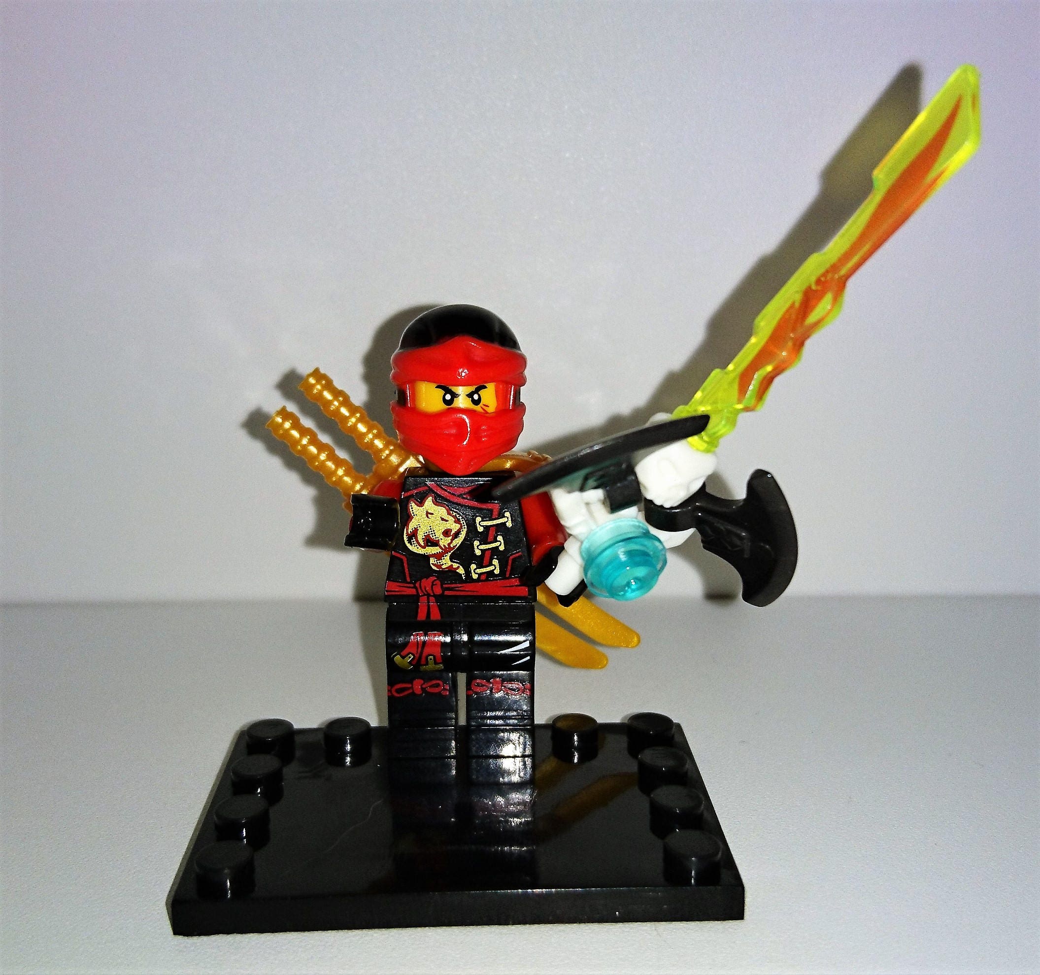 Ninjago Red Black Ninja KAI Custom Minifigure Minifigs Figure