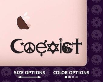 coexist decal, coexist vinyl, coexist car decal, coexist decals, coexist laptop decal, coexist, coexist sticker, coexist vinyl decal