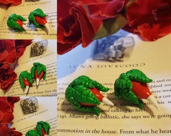 Luna Lovegood inspired handmade radish earrings