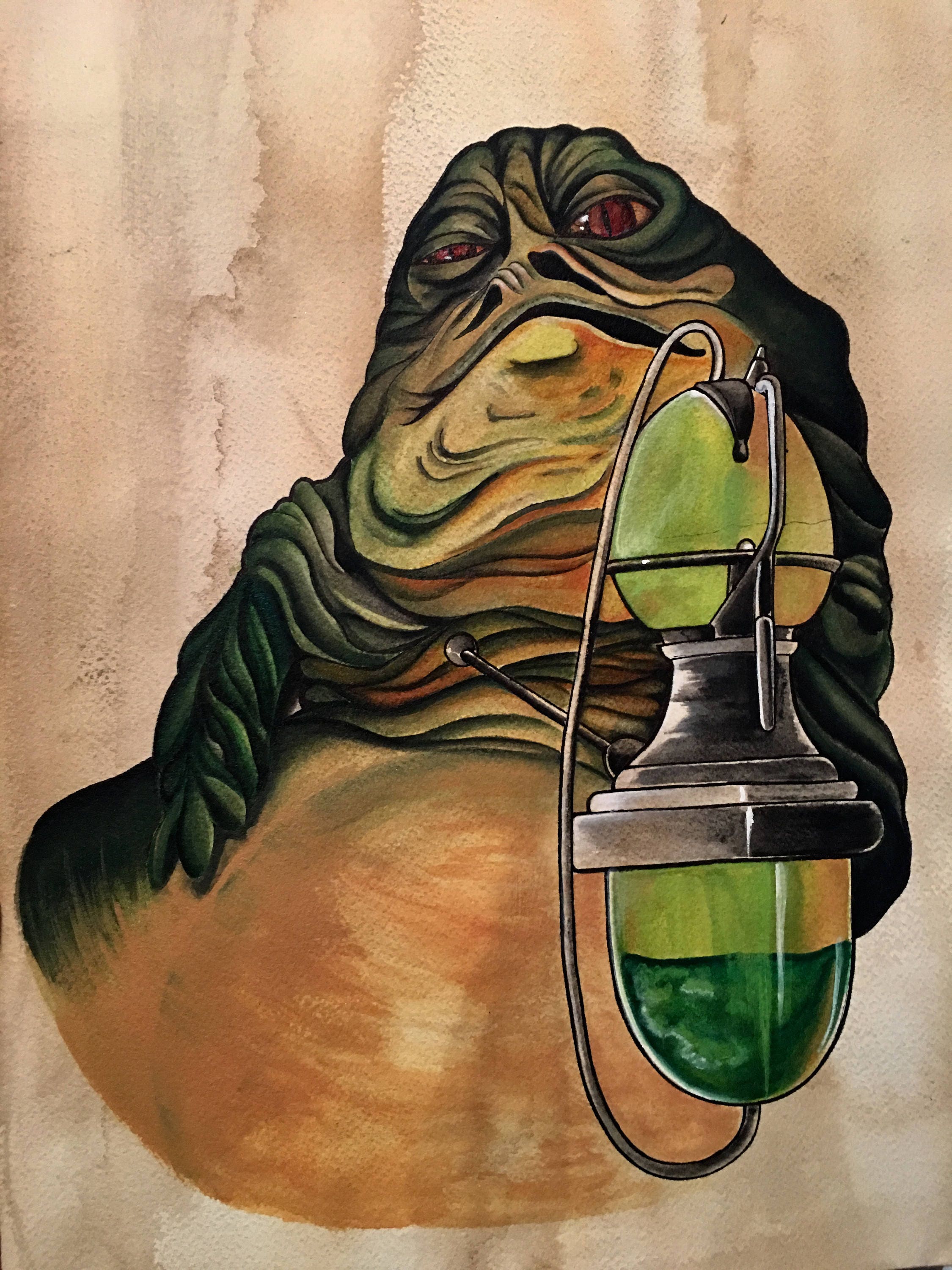 Starwars Jabba The Hutt Art Painting