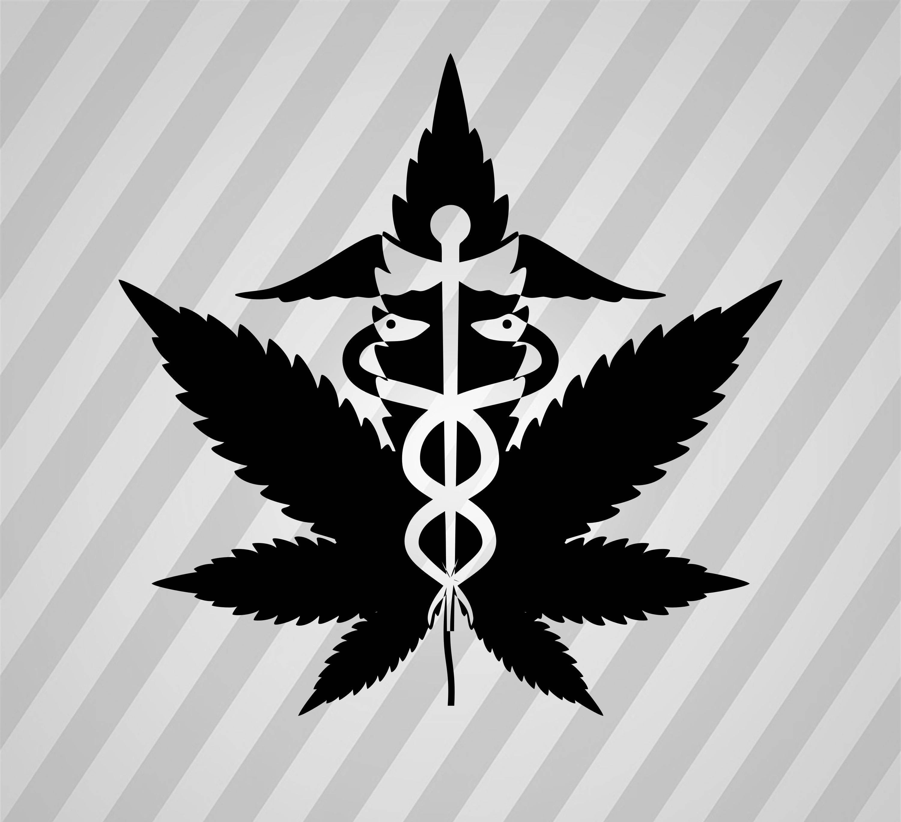 Download Medical Marijuana Svg Dxf Eps Silhouette Rld Rdworks Pdf Png