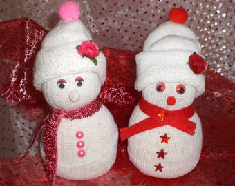 Pdf Crochet Pattern LITTLE GIRL and SNOWMAN