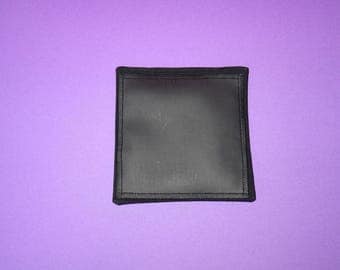 Cotton square table black with velcro for bag-room