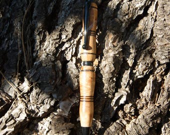 Pen ball 'Manon' turned by hand in Elm Burl wood