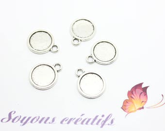 20 cabochons 12mm - Sk10265 silver charm pendants-
