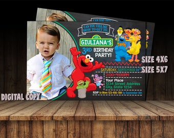 Sesame Street Invitation,Sesame Street Birthday,Sesame Street Party,Sesame Street Card,Sesame Street Printable,Sesame Street,Sesame