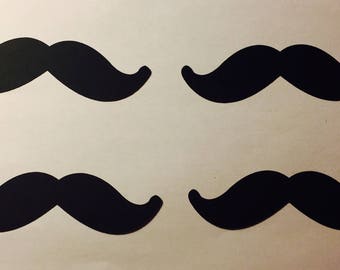 50 Pieces of paper mustaches (Can come in different colors)