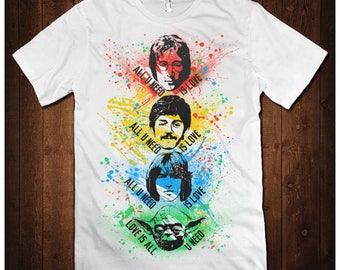 All You Need Is Love T-shirt, The Beatles Star Wars Combo Tee, Men's Women's All Sizes