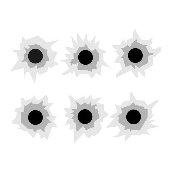 Download Bullet Hole Gun Cuttable SVG PNG DXF & eps Designs Cameo File