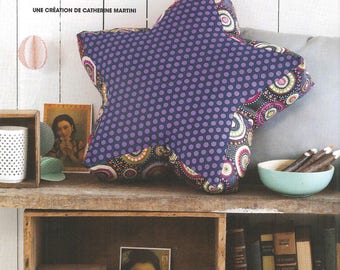 Cushion star Plum in 10 cm thick