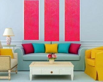 Fuschia wall art | Etsy