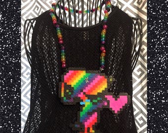 Rainbow Snoopy Perler Necklace