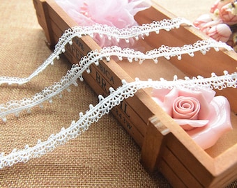 Guipure lace embroidered white Largeur1.3cm L013001W
