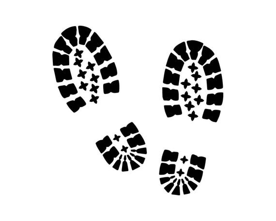 Foot Boot Print Shoe Isolated Footprint White Vector