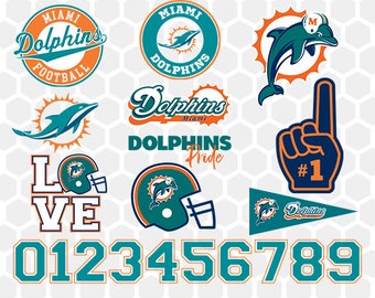 Miami Dolphins SVG, Miami Dolphins Files, Instant Download Football Files, Cricut, Cameo, Vinyl Machine, DXF EPS png jpg pdf - 024