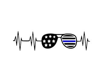 Blue line svg Blue Lives Matter svg Thin Blue Line svg Police Officer svg American Flag svg Police SVG Police SVG Instant Download svg dxf
