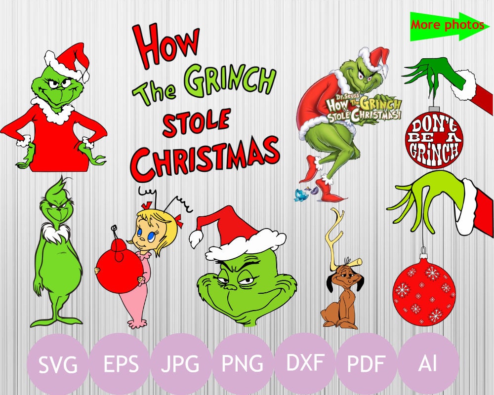 Download 17 Grinch Clipart - (Svg, Eps, Dxf, Jpg, Png, Pdf, Ai ...