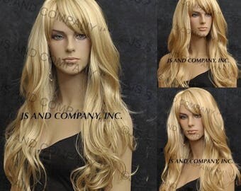 Beautiful Long with Natural beachy waves and layered wig in Golden Blonde and Pale Blonde mix Cali Wig