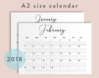 A2 size calendar | Etsy