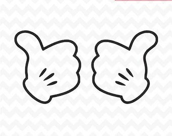 Download Mickey mouse hand | Etsy