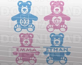 Teddy Bears SVG File,Baby Boy SVG File,Baby Girl SVG File,Newborn svg-Vector Cut File for Commercial & Personal Use-Cricut,Cameo,Silhouette