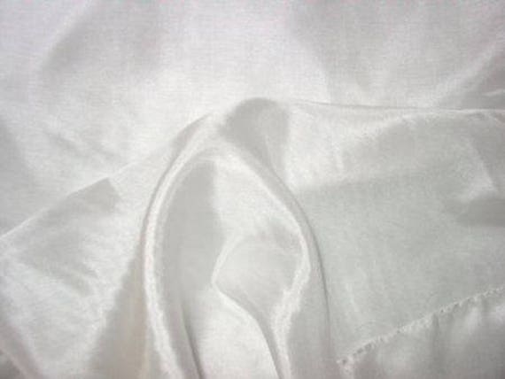 5 Yards White 100% Pure China Silk Fabric Lightweight Shiny Float EXTRA WIDE 55 Inches