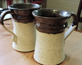 ViNTaGE HaND THRoWN MuGS ~ 2 MUGS ~ Signed 1979 ~ COFFEE or TEA