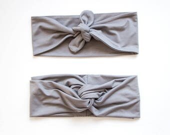 SALE SEE DESCRIPTION Medium Grey Tie Up Headscarf