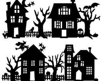Download Haunted house svg | Etsy