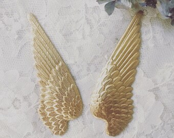Angel Wings Raw Brass Pair
