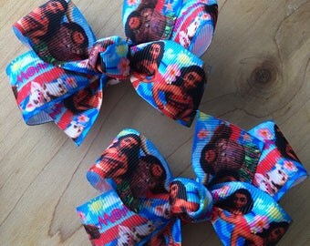Moana Hair Bow - BLUE, Moana, Moana Party, Moana Birthday, Moana bow, Moana Birthday Party, Moana Party Favor, Moana Loot bags