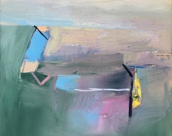 Untitled,Abstract Landscape, Original oil painting on canvas