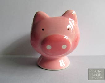 Soft Boiled Egg Cups,Pig,Porcelain Egg Cups,Ceramic Egg Cups,Serving,Breakfast,Brunch,Kitchen,Pig egg cups,Adorable Egg Cups,Pink Pig,Piggy
