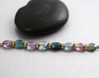 30% OFF SALE Blue Tourmaline Beads - Lavender Tourmaline - Tourmaline Beads - 6mm Ovals