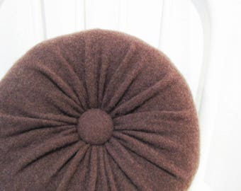 Round Brown Pillow Cashmere Pillow Throw Pillows Accent Pillow Decorative Pillow Sofa Cushion Petite Pillow Bedroom Pillow Lumbar Pillow 151