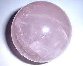AA Quality Translucent Deep Pink Rose Quartz Baby Sphere for Love and Life Force