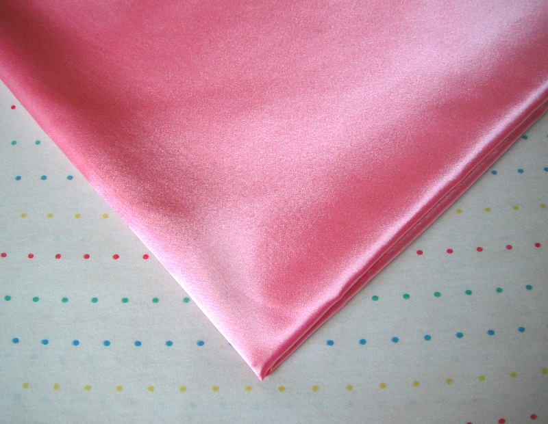 Bubblegum Pink Satin Lining Fabric 60 Wide BTY
