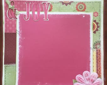 Joy and Happiness - 2 Pre-made Scrapbook Pages