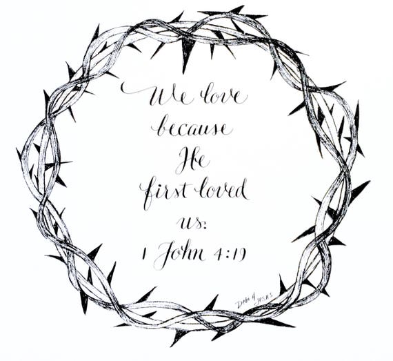 Items similar to Crown of Thorns Print on Etsy