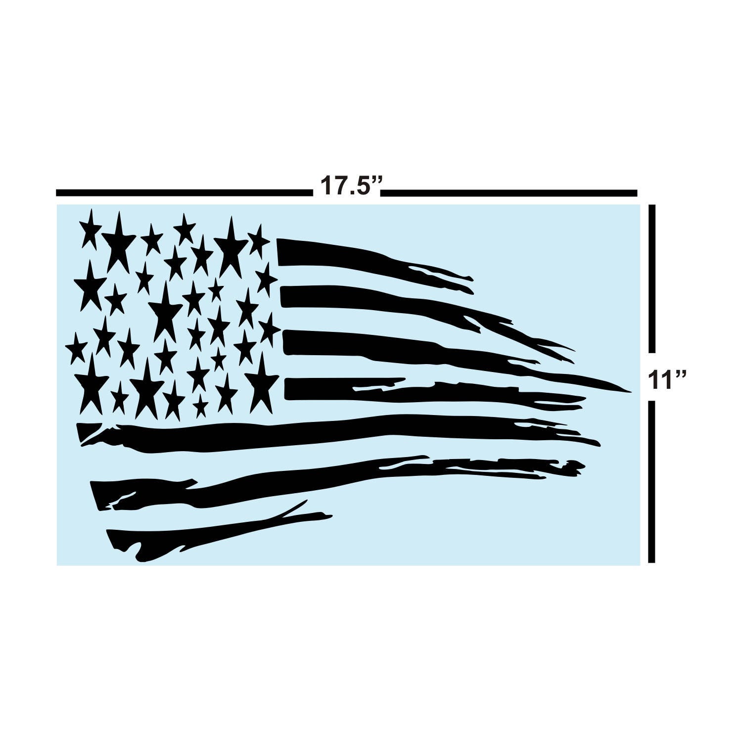 Sign Painting Primitive American Flag Stencil for Sign