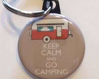 Camper camping keychain 1.25 inch