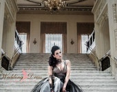 Gothic Wedding Dress / Black Wedding Dress / Vintage Inspired Gothic Wedding Dress by Award Winning Bridal Salon in New Jersey