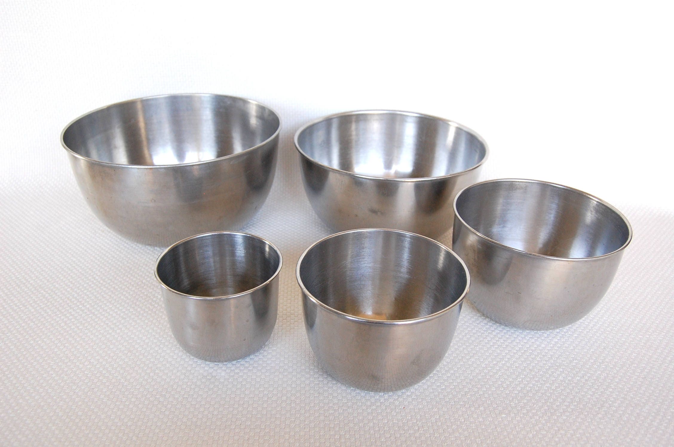 Set of 5 Vintage Interpur Stainless Steel Mixing Bowls 5 Pieces ... Set of 5 Vintage Interpur Stainless Steel Mixing Bowls 5 Pieces ...