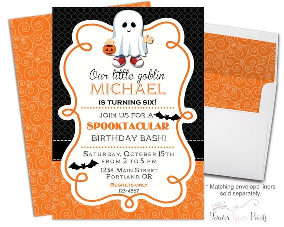 Kids Halloween Party Invitation - Halloween Birthday Invitation - Costume Party - Halloween Party Invite - Halloween Invitation - Printable Il_570xn