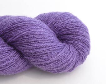 Reclaimed Cashmere Yarn, Lace Weight, Purple, Lot 020717