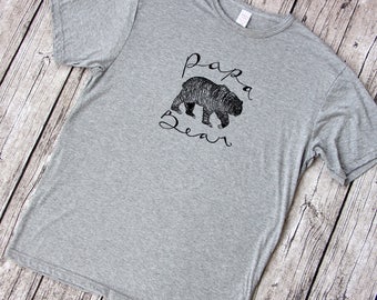 Papa Bear shirt, New dad gift, daddy bear, papa bear tee, papa bear tshirt, bamboo organic papa bear tee, papa bear, dad gift, hand printed