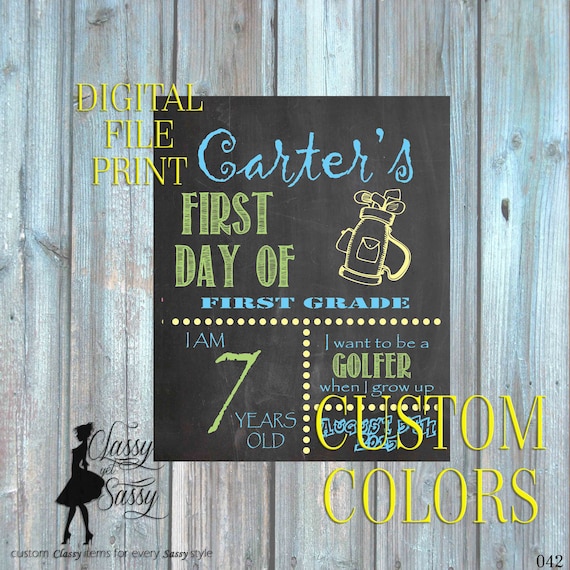 First Day Of School Chalkboard Sign 042