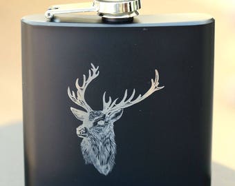 Personalized Flask Set with Shot Glasses, Groomsmen Gift, Best Man, Custom Engraved Flask, Wedding Gift for Groomsmen, Bachelor Party