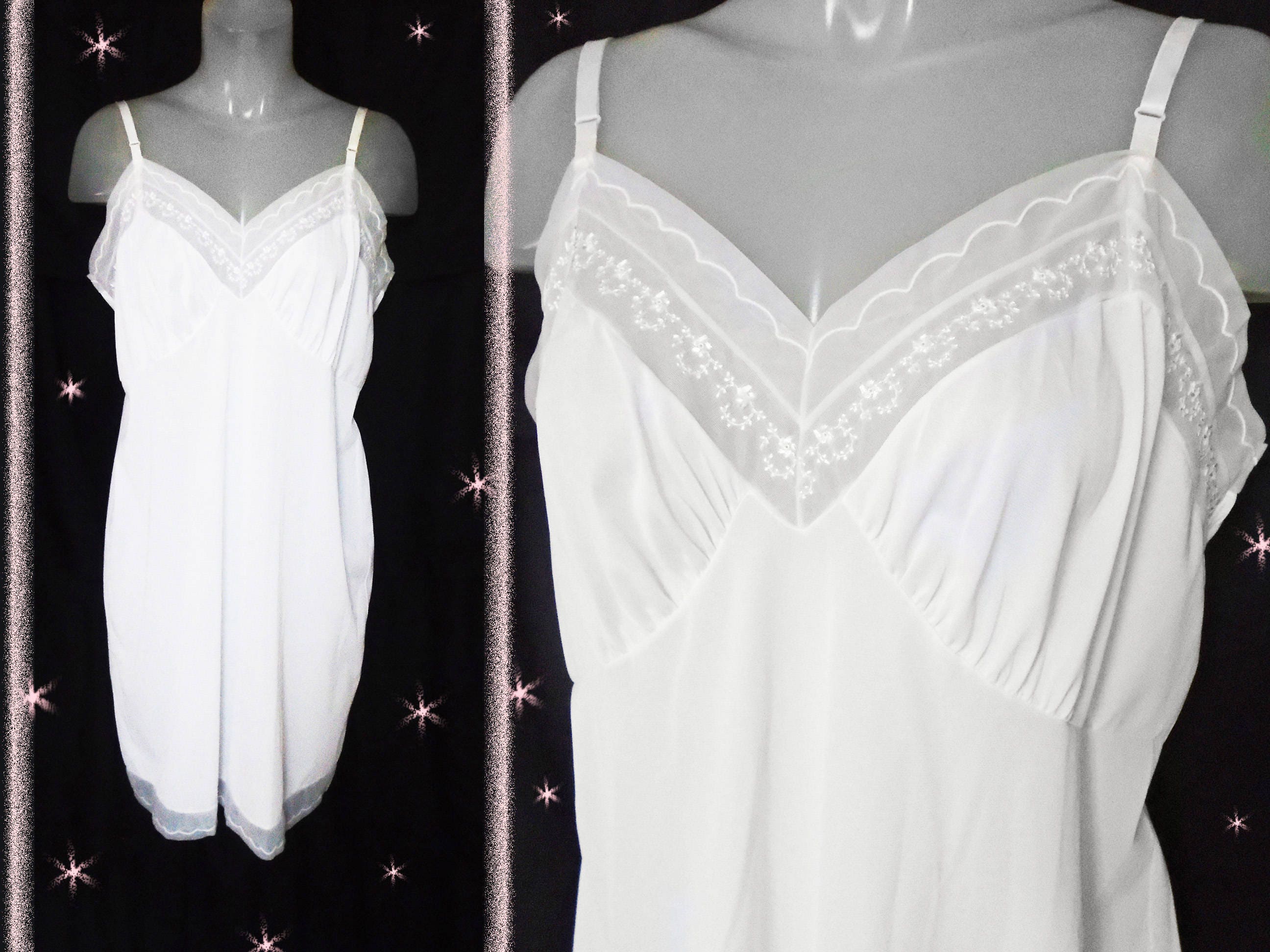 plus size white slip