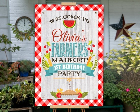 Farmers Market Party  Farmers Market Sign PRINTABLE 